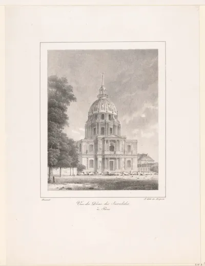 Zicht op de Dôme des Invalides in Parijs