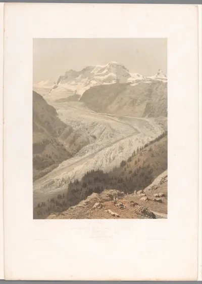 Zicht op de Gorner-gletsjer en de Breithorn