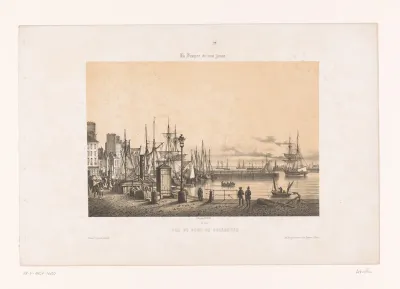 Zicht op de haven van Cherbourg
