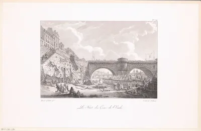 Zicht op de haven van de Quai de l'École