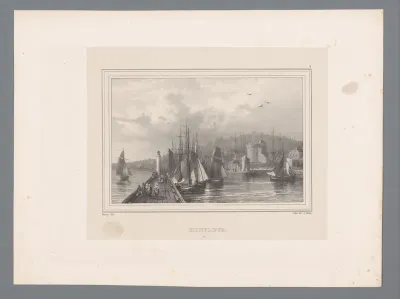Zicht op de haven van Honfleur