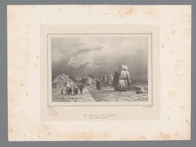 Zicht op de haven van Le Havre