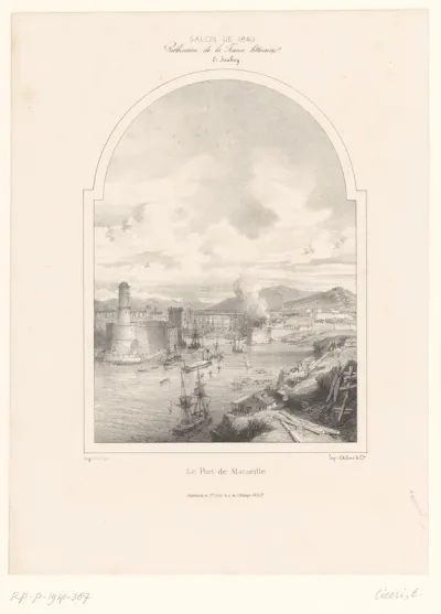 Zicht op de haven van Marseille
