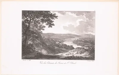 Zicht op de heuvels van Sèvres, de Seine en Saint-Cloud