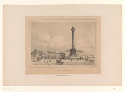 Zicht op de Juli-zuil op de Place de la Bastille