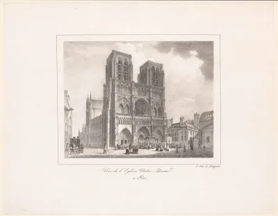 Zicht op de kathedraal Notre-Dame van Parijs