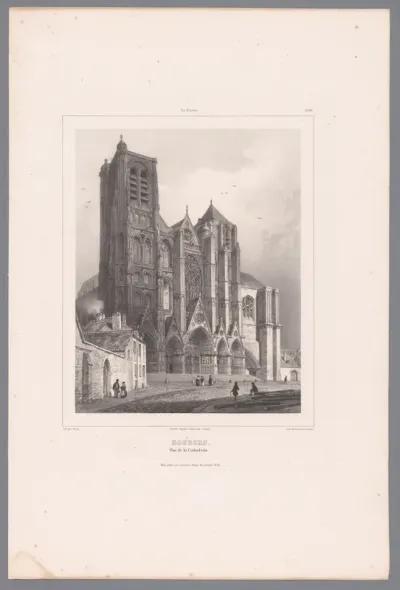 Zicht op de kathedraal Saint-Étienne te Bourges
