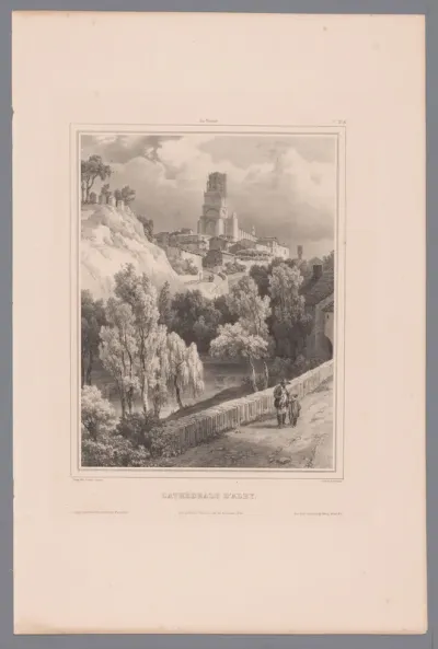 Zicht op de kathedraal Sainte-Cécile te Albi