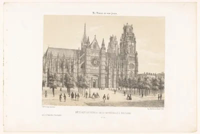Zicht op de kathedraal van Orléans (noordzijde)