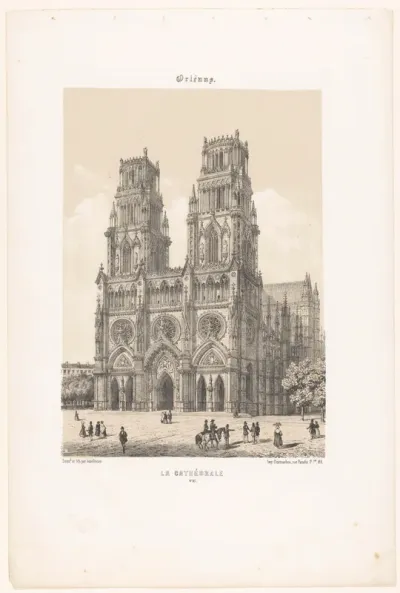Zicht op de kathedraal van Orléans