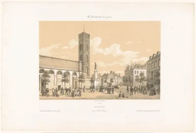 Zicht op de Place Bisson in Lorient