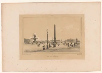 Zicht op de Place de la Concorde in Parijs