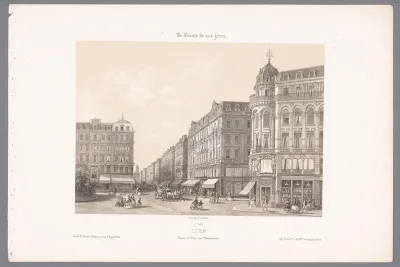 Zicht op de Place en Rue de l'Impératrice in Lyon