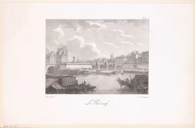 Zicht op de Pont Neuf over de Seine in Parijs
