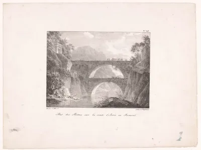 Zicht op de Ponte dei Preti over de Chiusella bij Strambinello