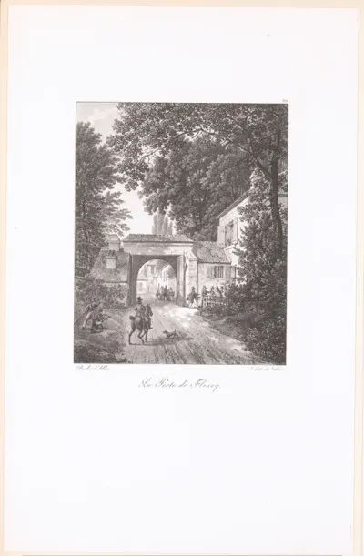 Zicht op de Porte de Fleury bij Meudon