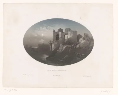 Zicht op de ruïne van het kasteel van de Vier Heemskinderen