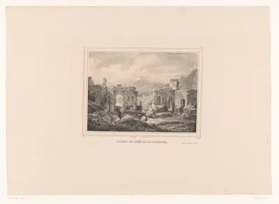 Zicht op de ruïnes van het amfitheater van Taormina