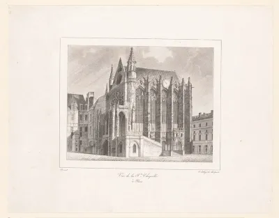 Zicht op de Sainte-Chapelle in Parijs