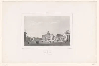 Zicht op de Sint-Pietersbasiliek in Rome
