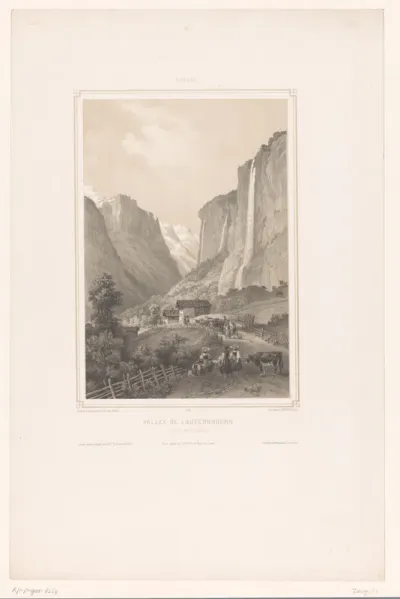 Zicht op de Staubbachwaterval in het Lauterbrunnental