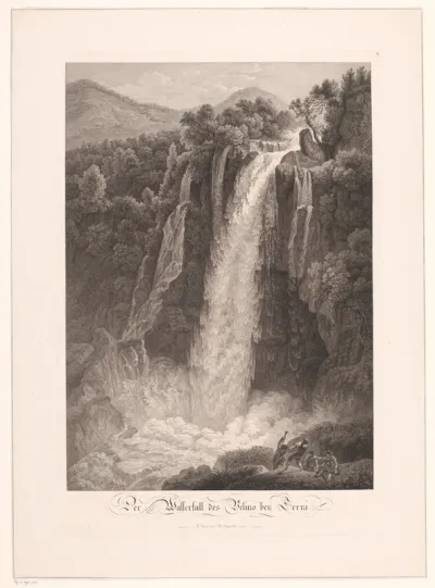 Zicht op de Veline waterval bij Terni