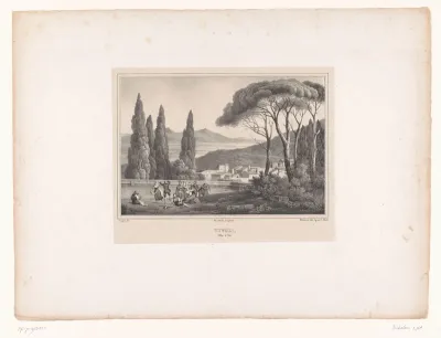 Zicht op de Villa d'Este in Tivoli