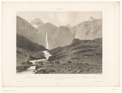 Zicht op de waterval van het Lac d'Oô