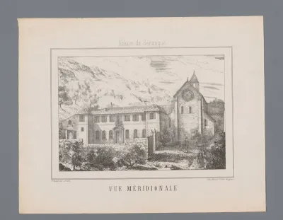 Zicht op de zuidzijde van de Abdij van Sénanque
