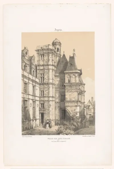 Zicht op een deel van het kasteel van Angers