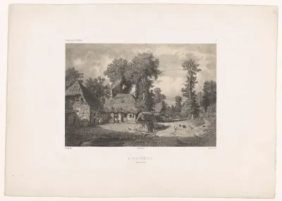 Zicht op een landschap met huizen in Gourchelles