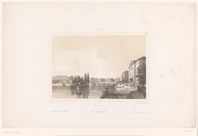 Zicht op Genève vanaf de Quai des Bergues aan de Rhône