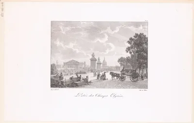 Zicht op het begin van de Champs Elysées
