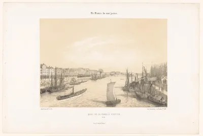 Zicht op het havendok van de Loire in Nantes
