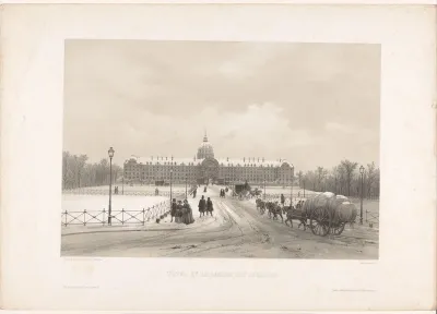 Zicht op het Hôtel des Invalides en de esplanade