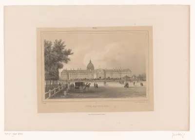 Zicht op het Hôtel des Invalides in Parijs