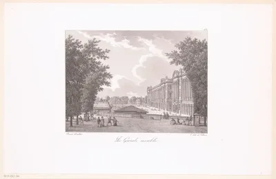 Zicht op het Hôtel du Garde-Meuble aan de Place de la Concorde