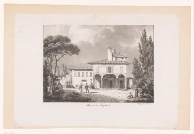 Zicht op het huis van Rafaël