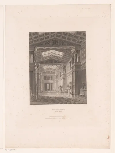 Zicht op het interieur van Walhalla