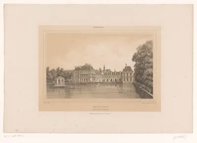 Zicht op het kasteel van Fontainebleau