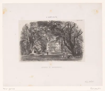 Zicht op het kasteel van Montmorency tussen de bomen