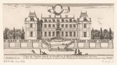 Zicht op het koninklijke kasteel Versailles