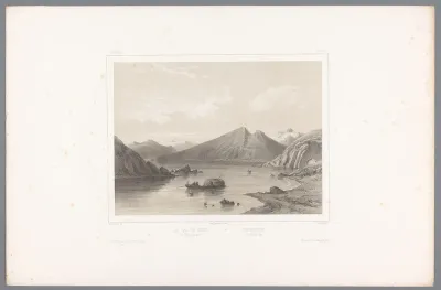 Zicht op het meer Norsjø in Telemark