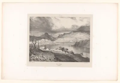 Zicht op het meer van Aydat