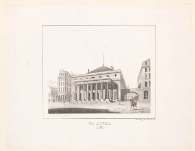 Zicht op het Odéon-theater in Parijs