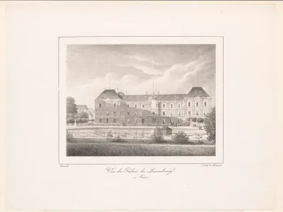 Zicht op het Palais du Luxembourg in Parijs