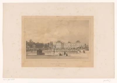 Zicht op het Palais du Luxembourg vanuit de Jardin du Luxembourg