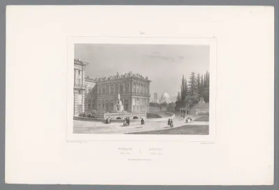 Zicht op het Palazzo Pitti te Florence