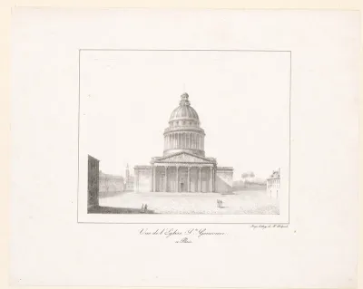 Zicht op het Panthéon in Parijs
