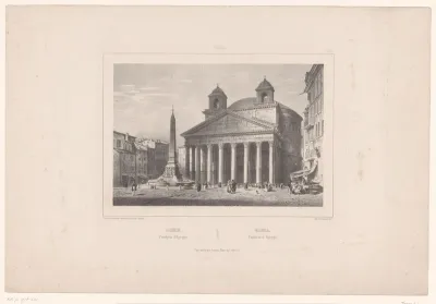 Zicht op het Pantheon in Rome